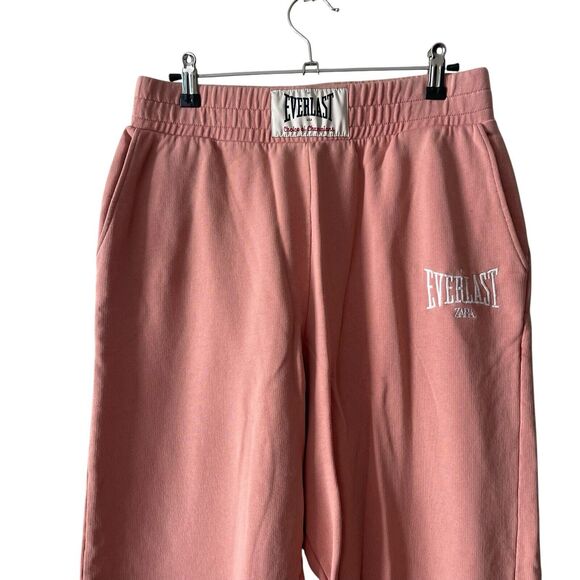 Everlast x ZARA Large Sweatpants Pink Solid Jogger Pants Casual Lounge - Picture 5 of 10